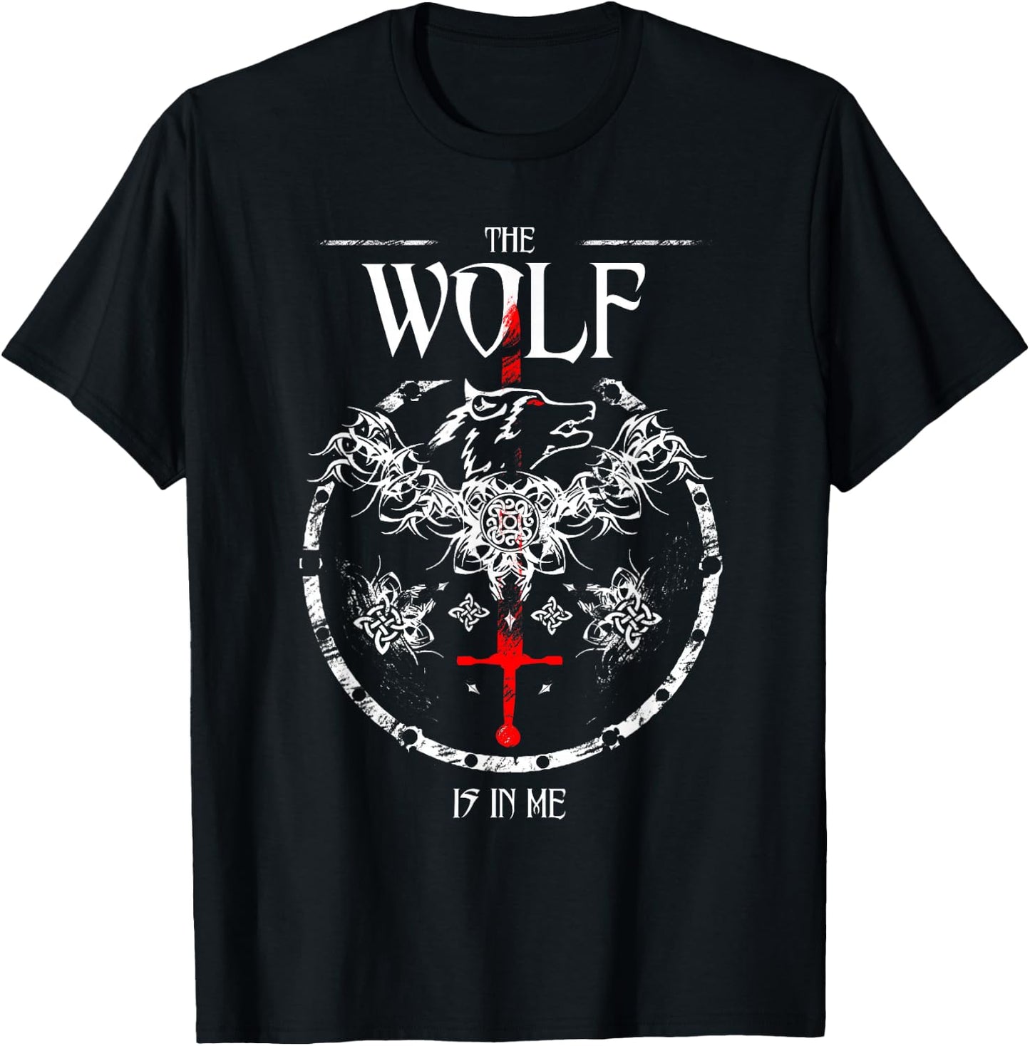 Toss A Coin Shirt Wolf Graphic Shirt Mystery Shirts Gamer T-Shirt - T-Shirt | Black