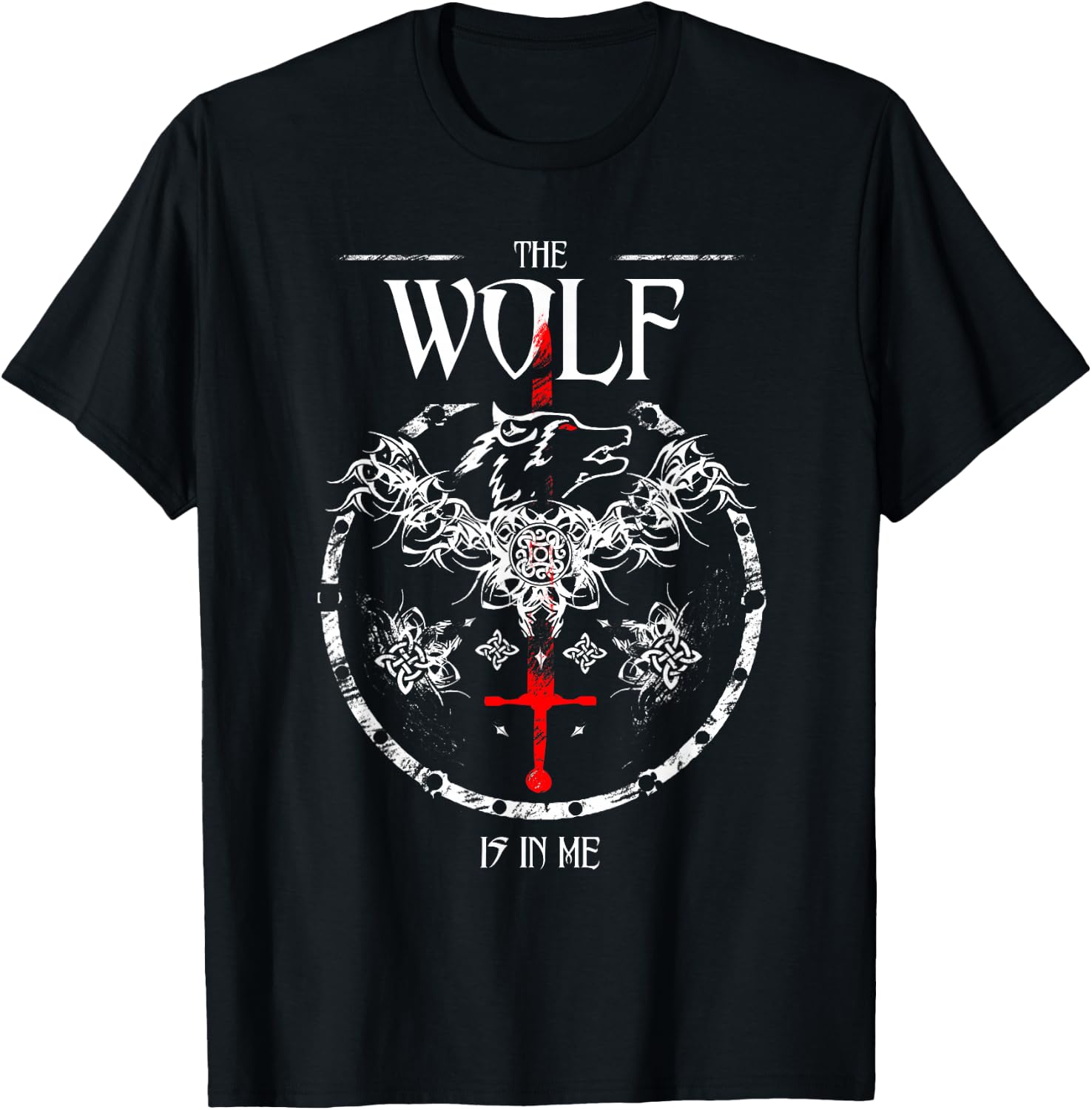Toss A Coin Shirt Wolf Graphic Shirt Mystery Shirts Gamer T-Shirt - T-Shirt | Black
