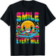 Hilarious Running Runner Smile Every Mile Graphic Saying T-Shirt - T-Shirt | Black