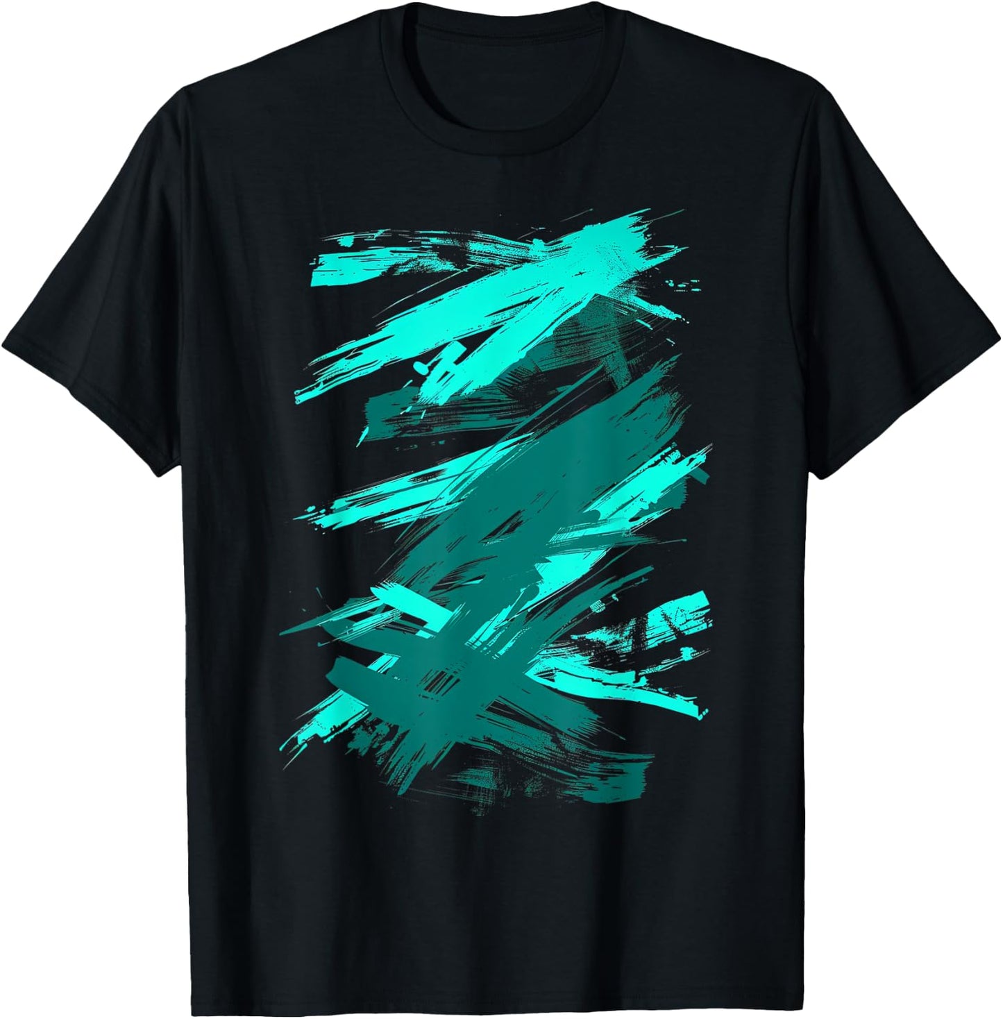 LumaThread -Adults Teal & Black Graphic T-Shirt - T-Shirt | Black