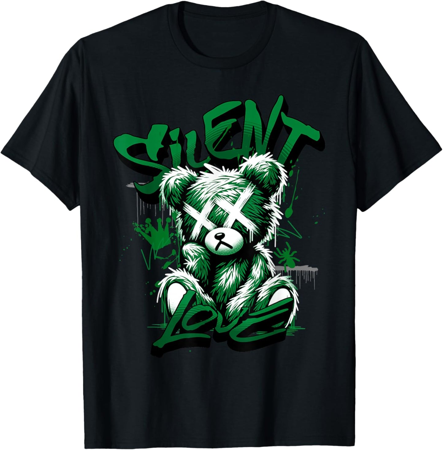 Silent Love Lucky Green 5s Matching Women T-Shirt - T-Shirt | Black