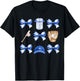Baseball Game Day Blue Coquette Bow Baseball Mom Retro T-Shirt - T-Shirt | Black
