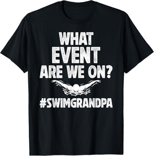 Swim Grandpa Funny Swimming Grandpa Of A Swimmer Grandfather T-Shirt - T-Shirt | Black