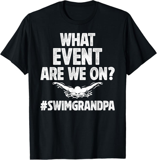 Swim Grandpa Funny Swimming Grandpa Of A Swimmer Grandfather T-Shirt - T-Shirt | Black