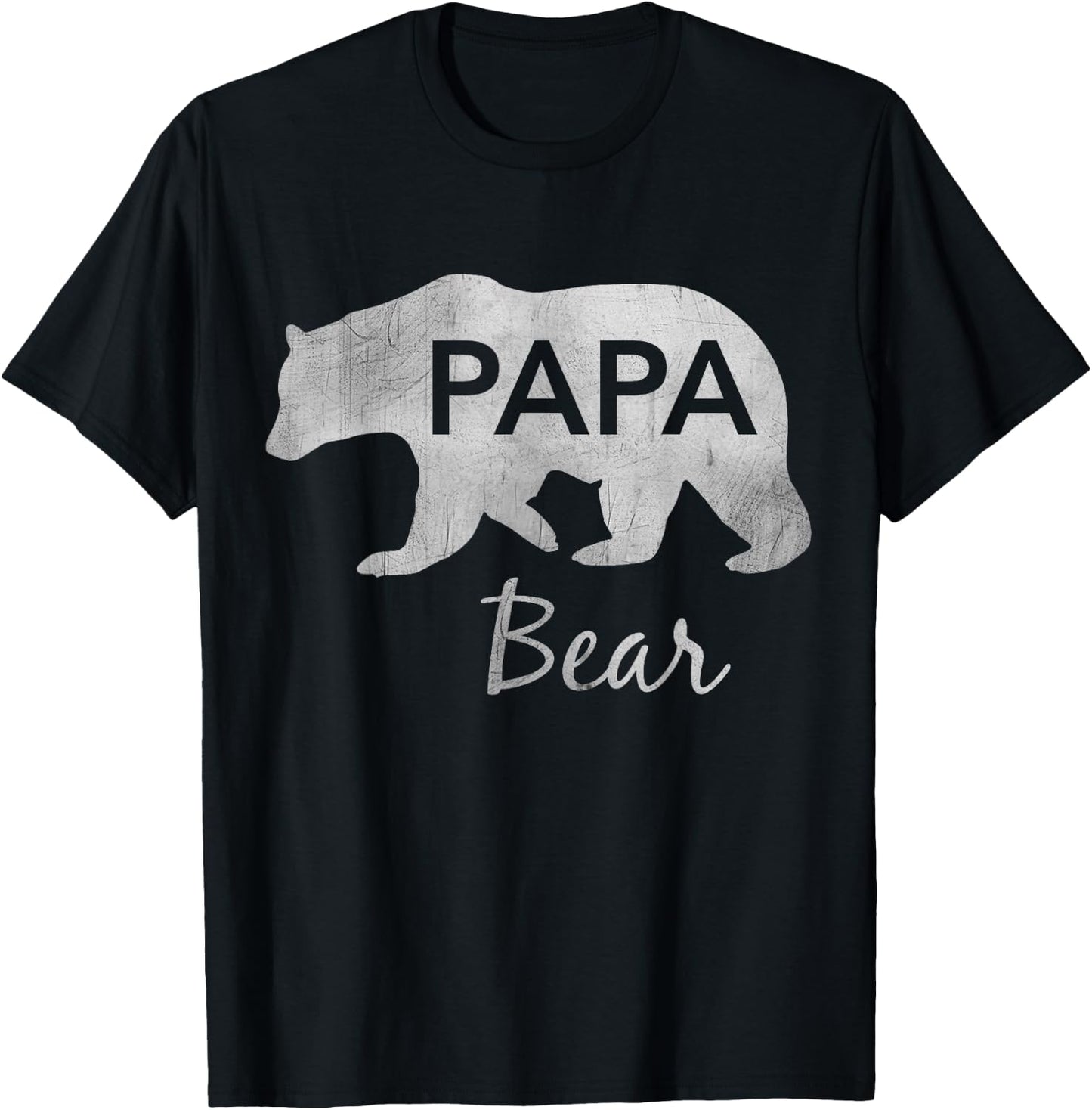Papa Bear Great Gift Dad, Father, Grandpa T-Shirt - T-Shirt | Black
