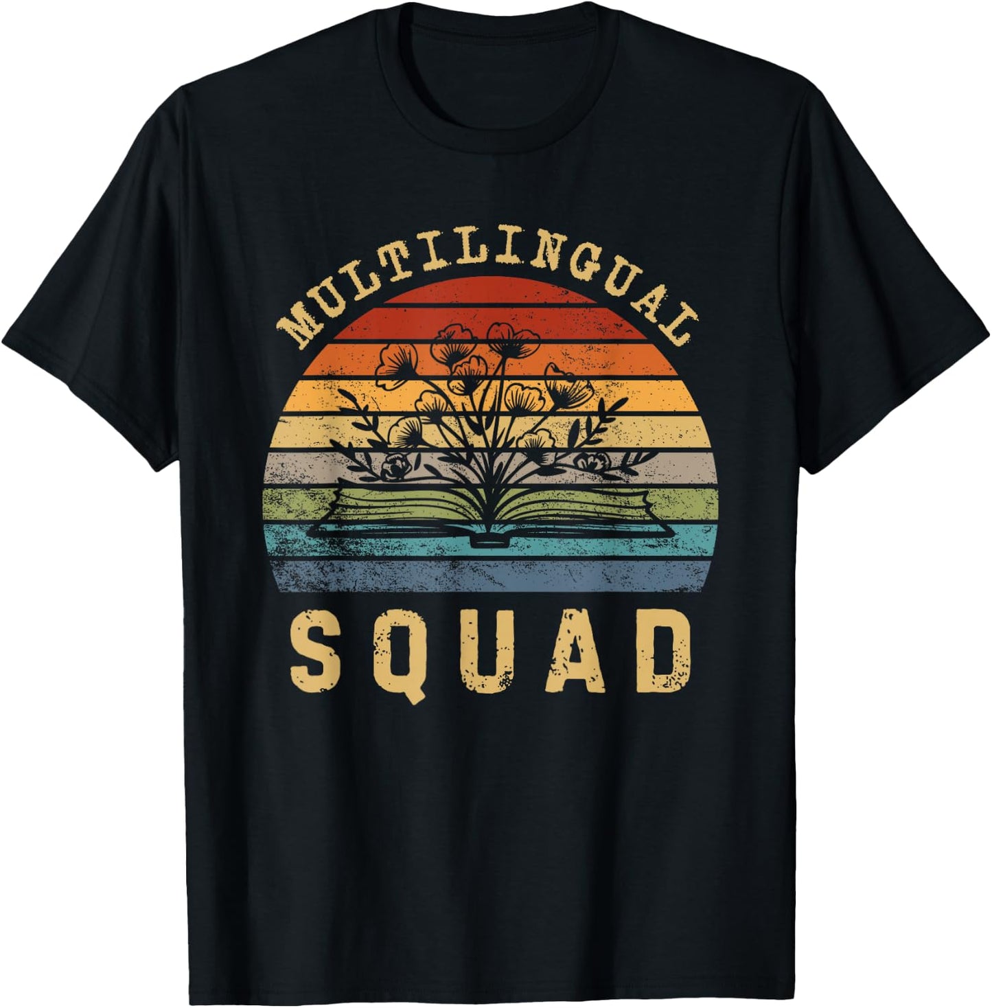 Multilingual Squad International Teach Language Literacy Day T-Shirt - T-Shirt | Black