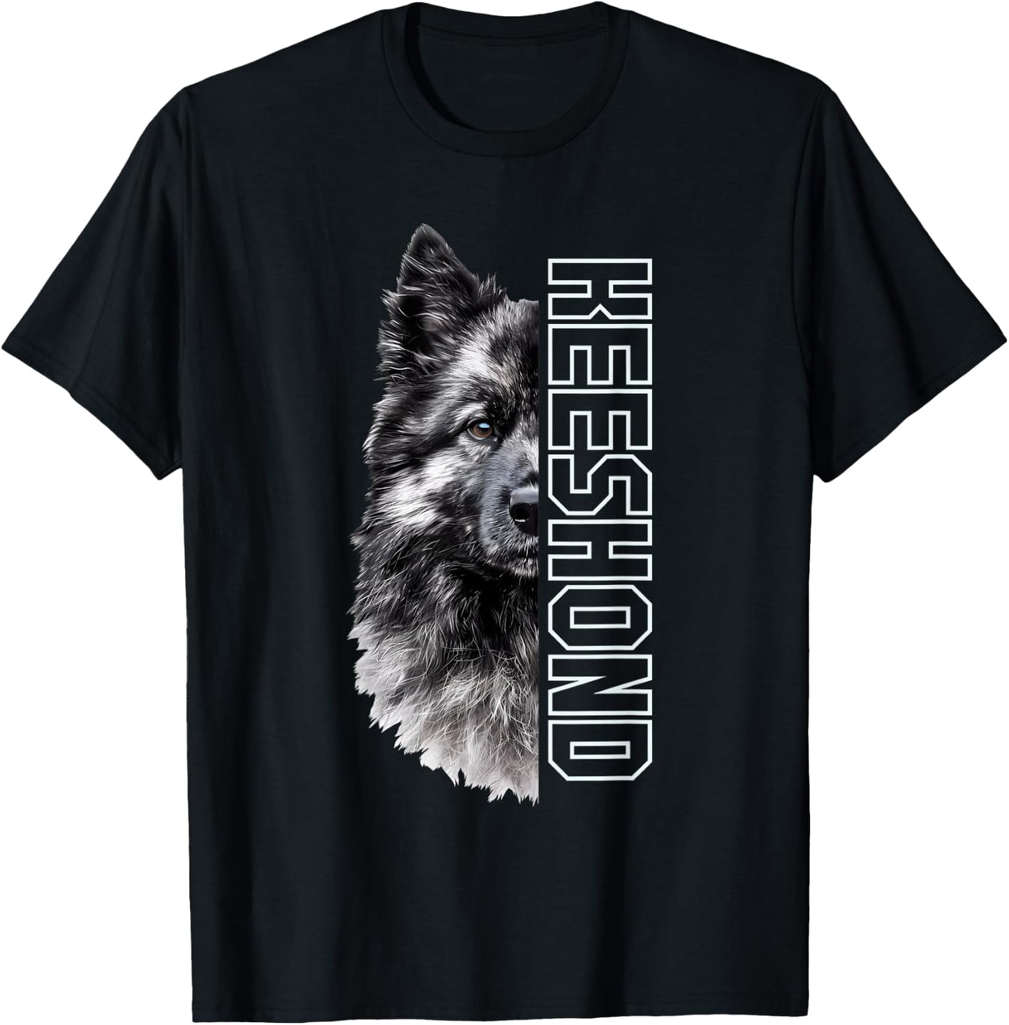 Keeshond T-Shirt - T-Shirt | Black
