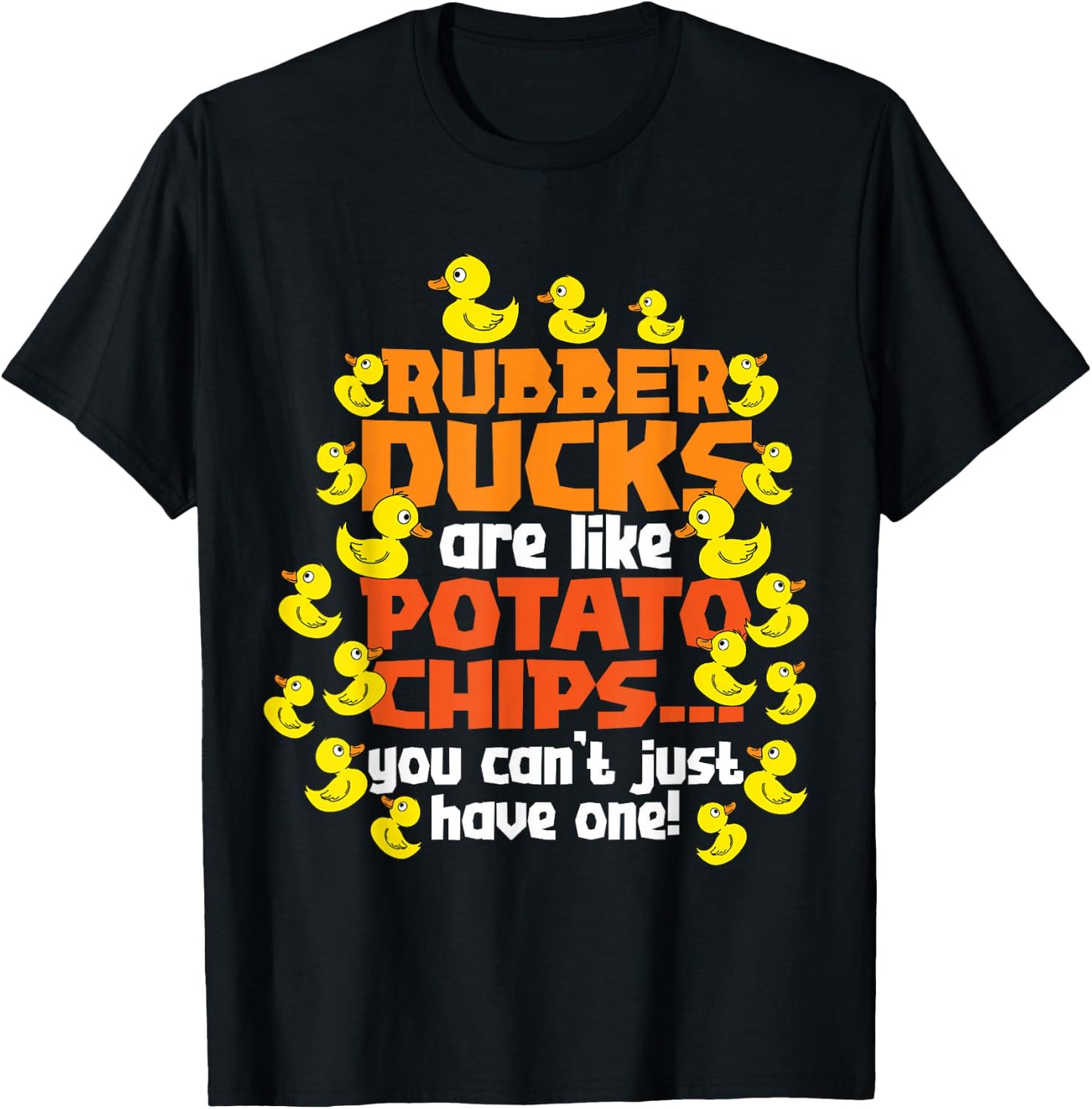 Duck Lover Art Men Women Boys Girls Rubber Duck Funny Ducks T-Shirt - T-Shirt | Black
