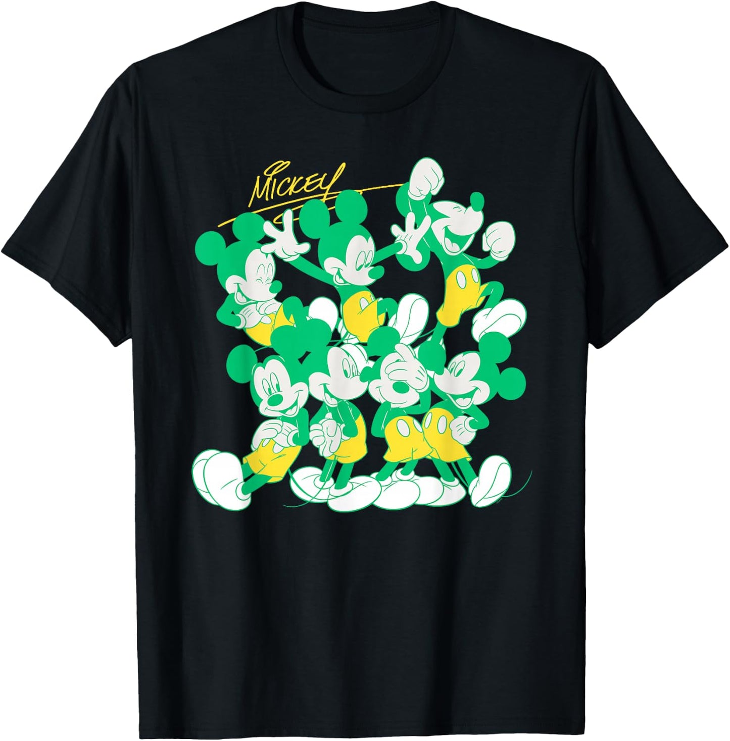 Disney Mickey Mouse Retro Classic Poses T-Shirt - T-Shirt | Black