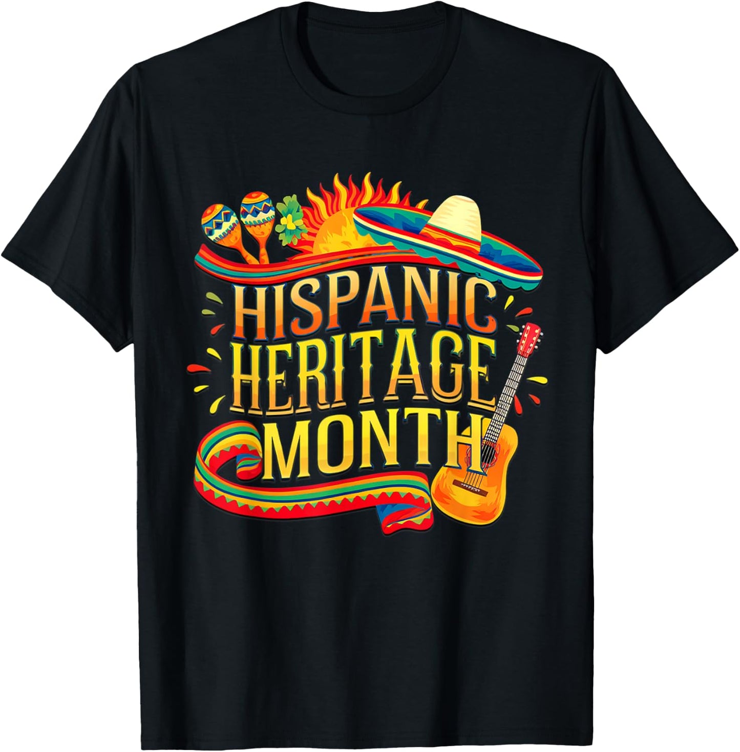 National Hispanic Heritage Month Celebrate Women T-Shirt - T-Shirt | Black