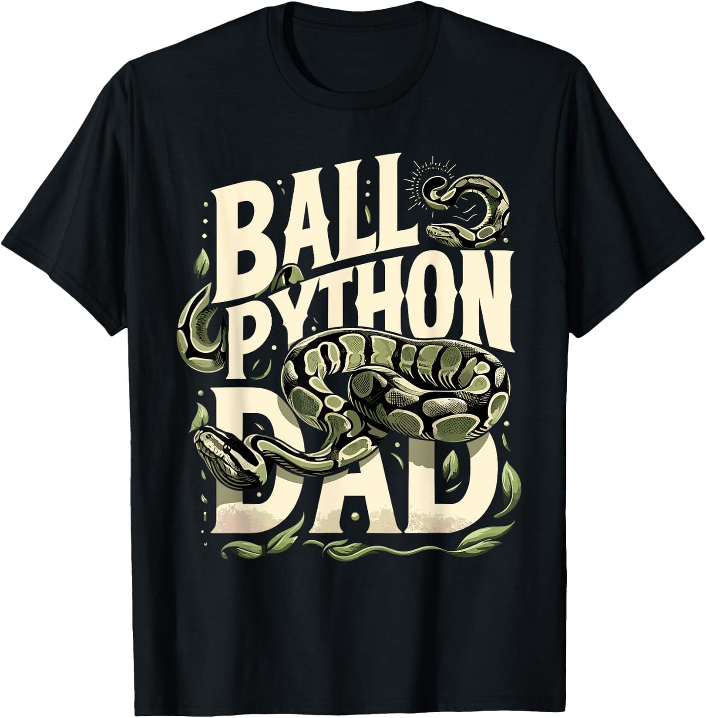 Ball Python Dad Shirt Snake Pet Owner Ball Python T-Shirt - T-Shirt | Black