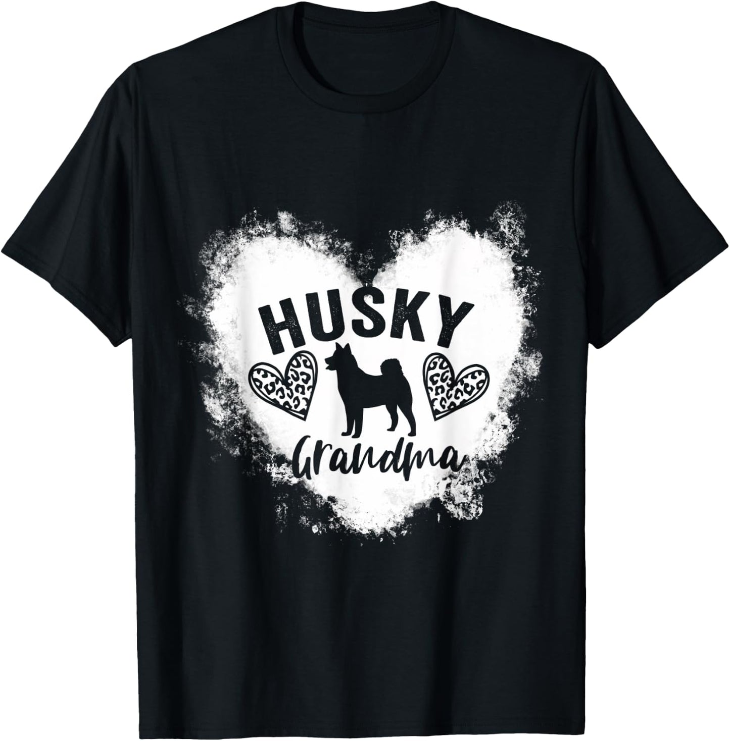Husky Grandma Husky Nana Husky Dog Lover T-Shirt - T-Shirt | Black