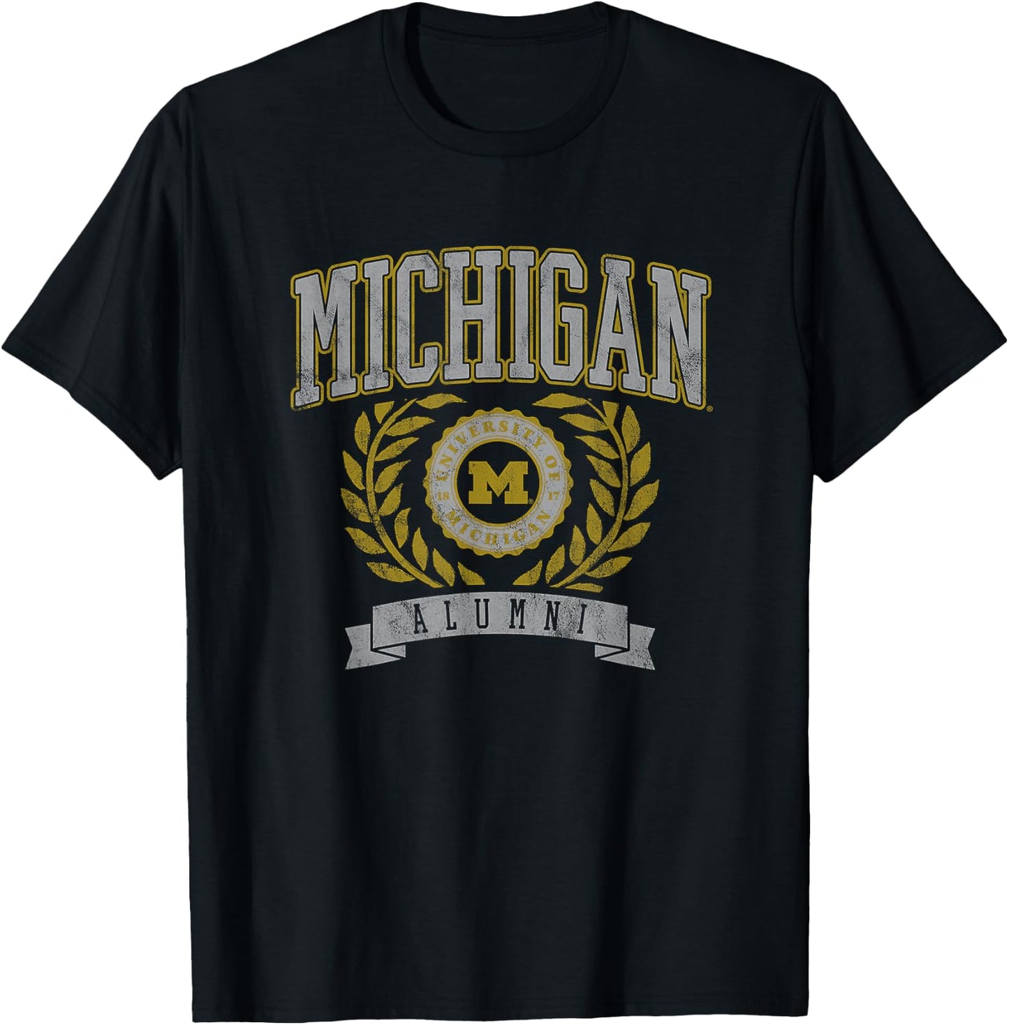 University of Michigan Wolverines U of M Alumni Seal T-Shirt - T-Shirt | Black