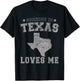 Someone in Texas Loves Me Heart Vintage State T-Shirt - T-Shirt | Black