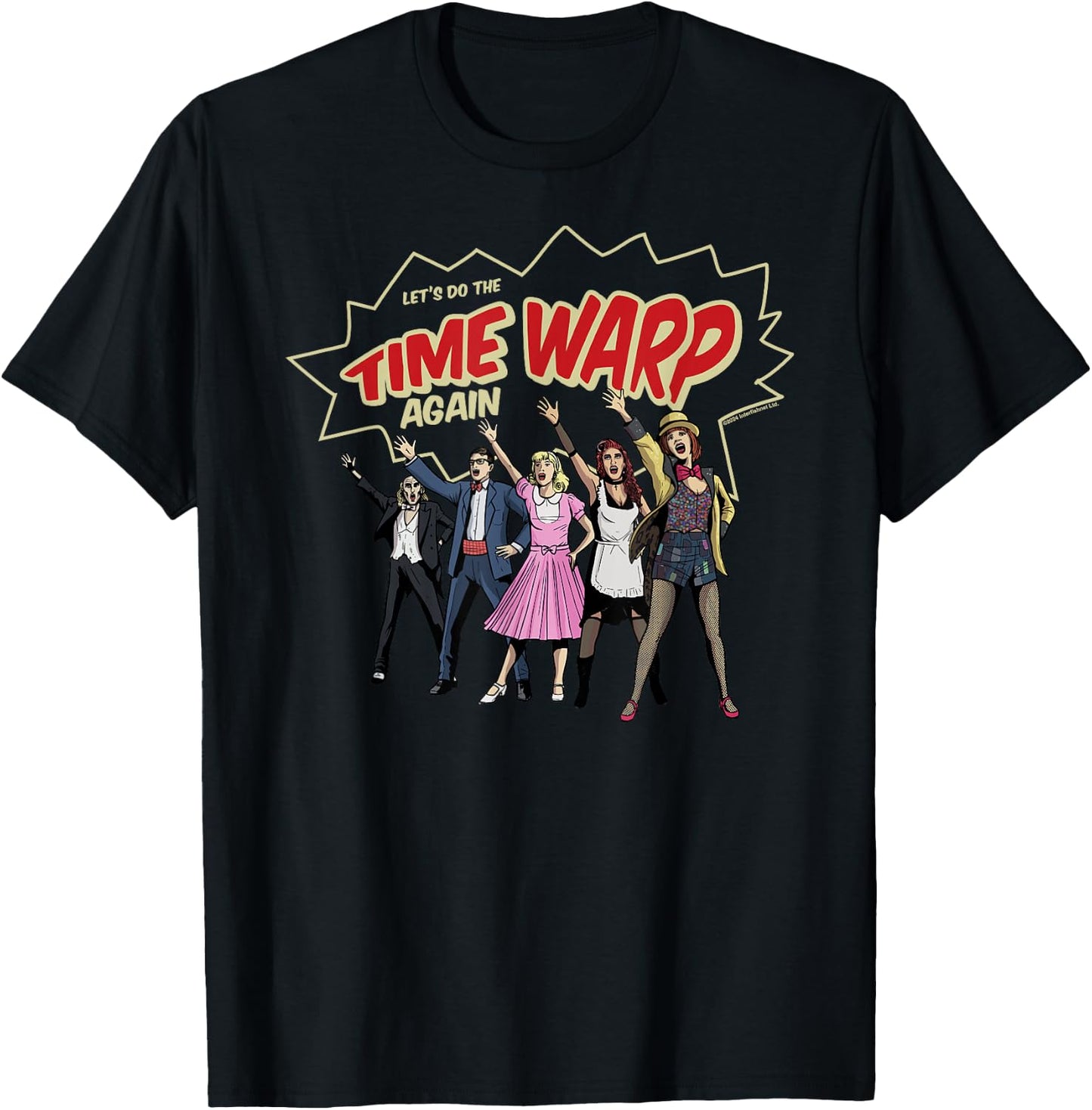 Rocky Horror Show Time Warp Lineup T-Shirt - T-Shirt | Black