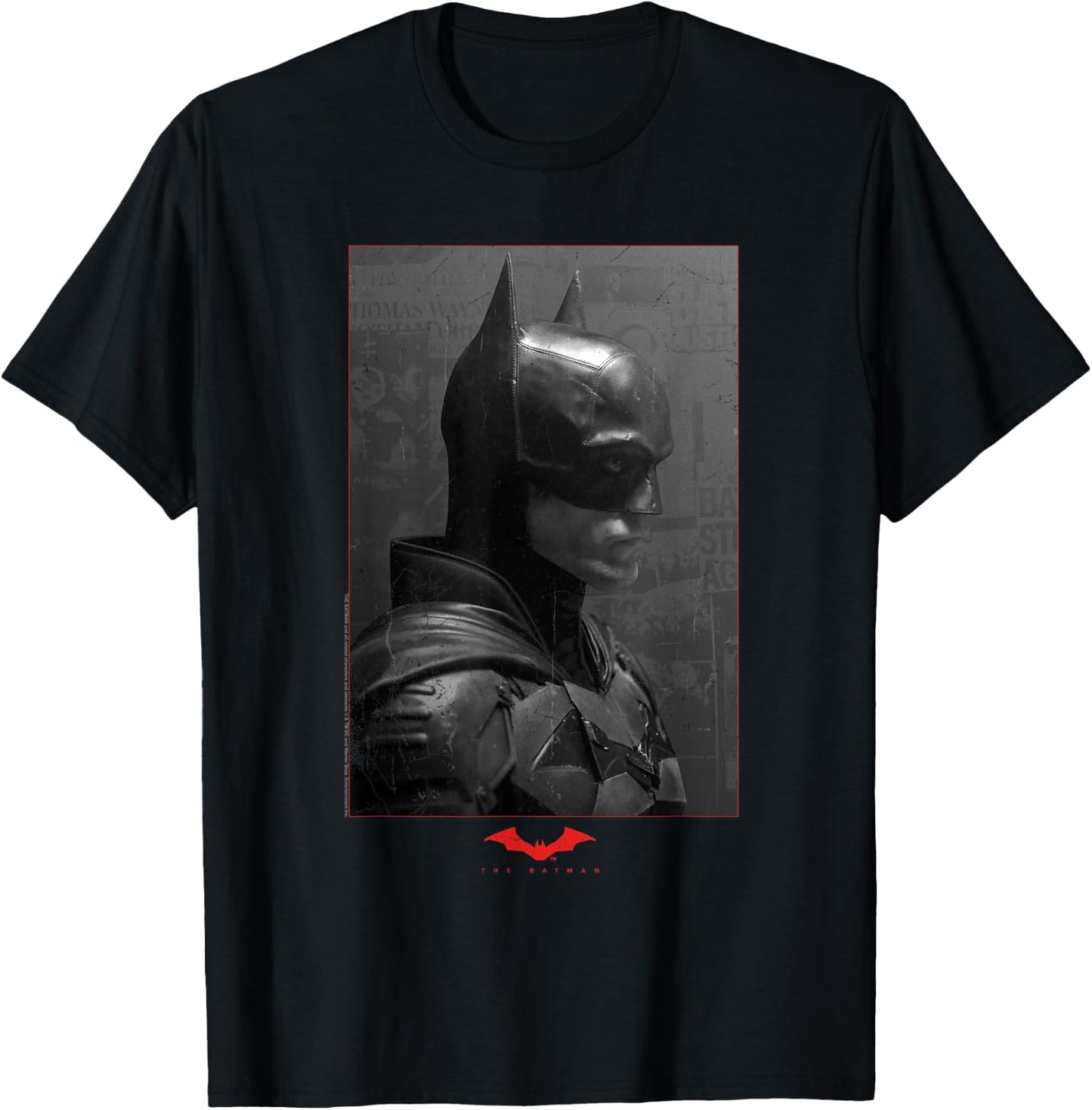 The Batman Worn Portrait T-Shirt - T-Shirt | Black