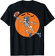 American Football Skeleton Halloween Gifts Men Women Boys T-Shirt - T-Shirt | Black