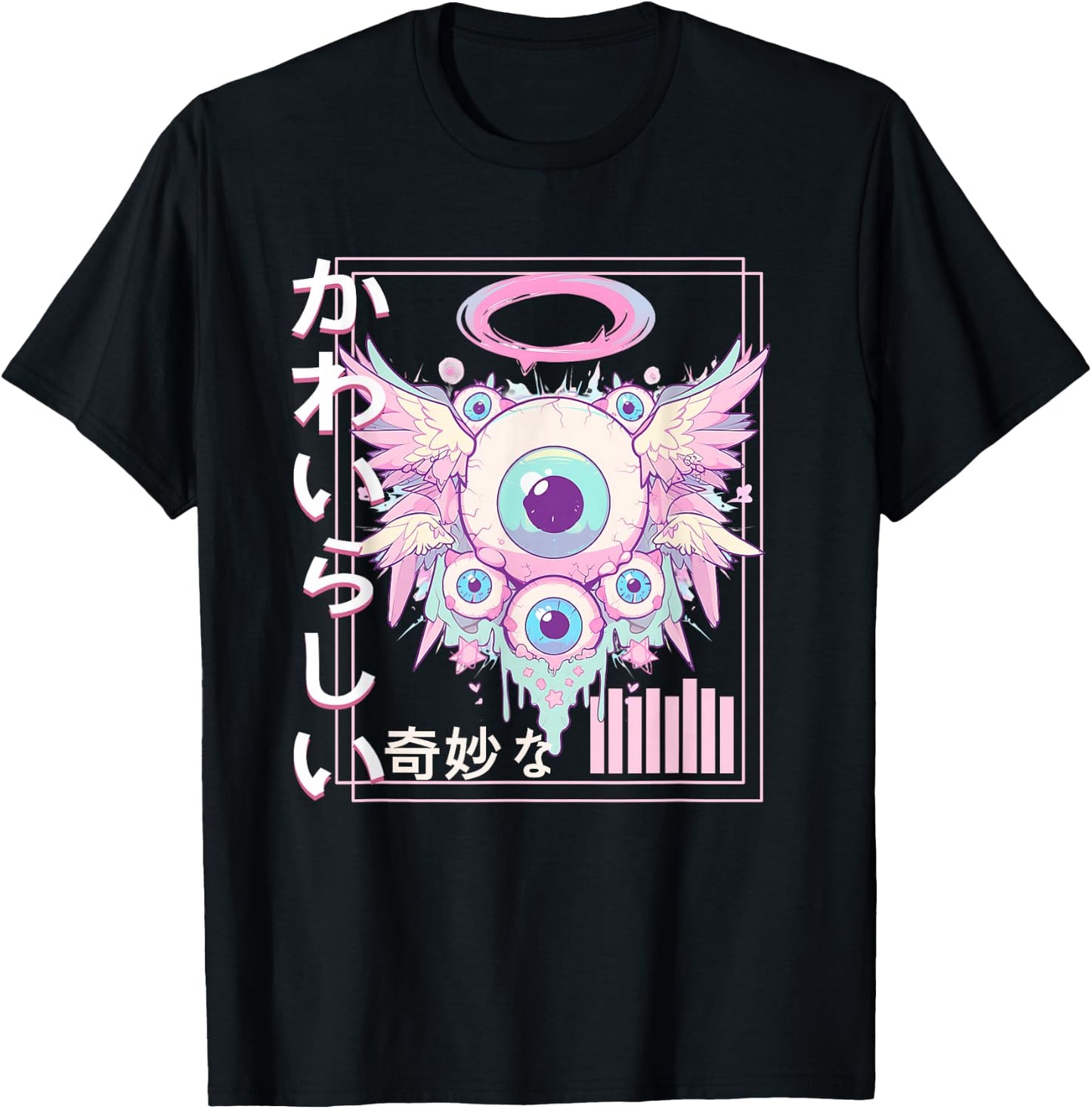 Biblically Accurate Angel Goth Pastel Weirdcore Aesthetic T-Shirt - T-Shirt | Black
