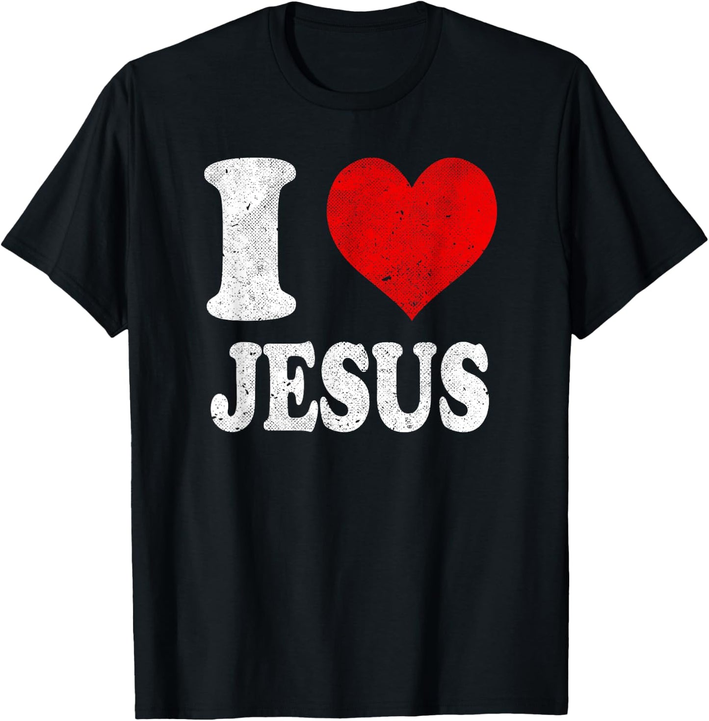 I Love Jesus Vintage T-Shirt - T-Shirt | Black