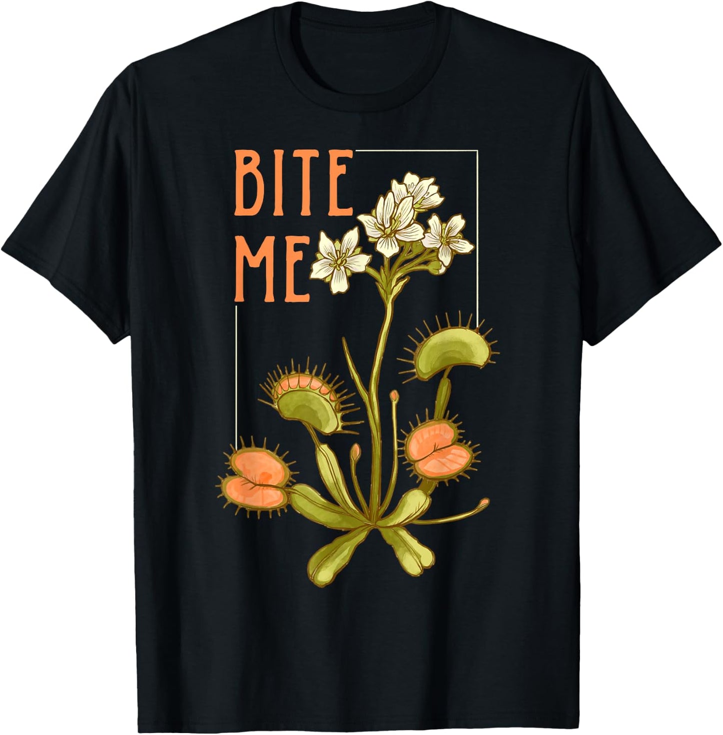 Venus Fly Trap Bite Me T-Shirt - T-Shirt | Black