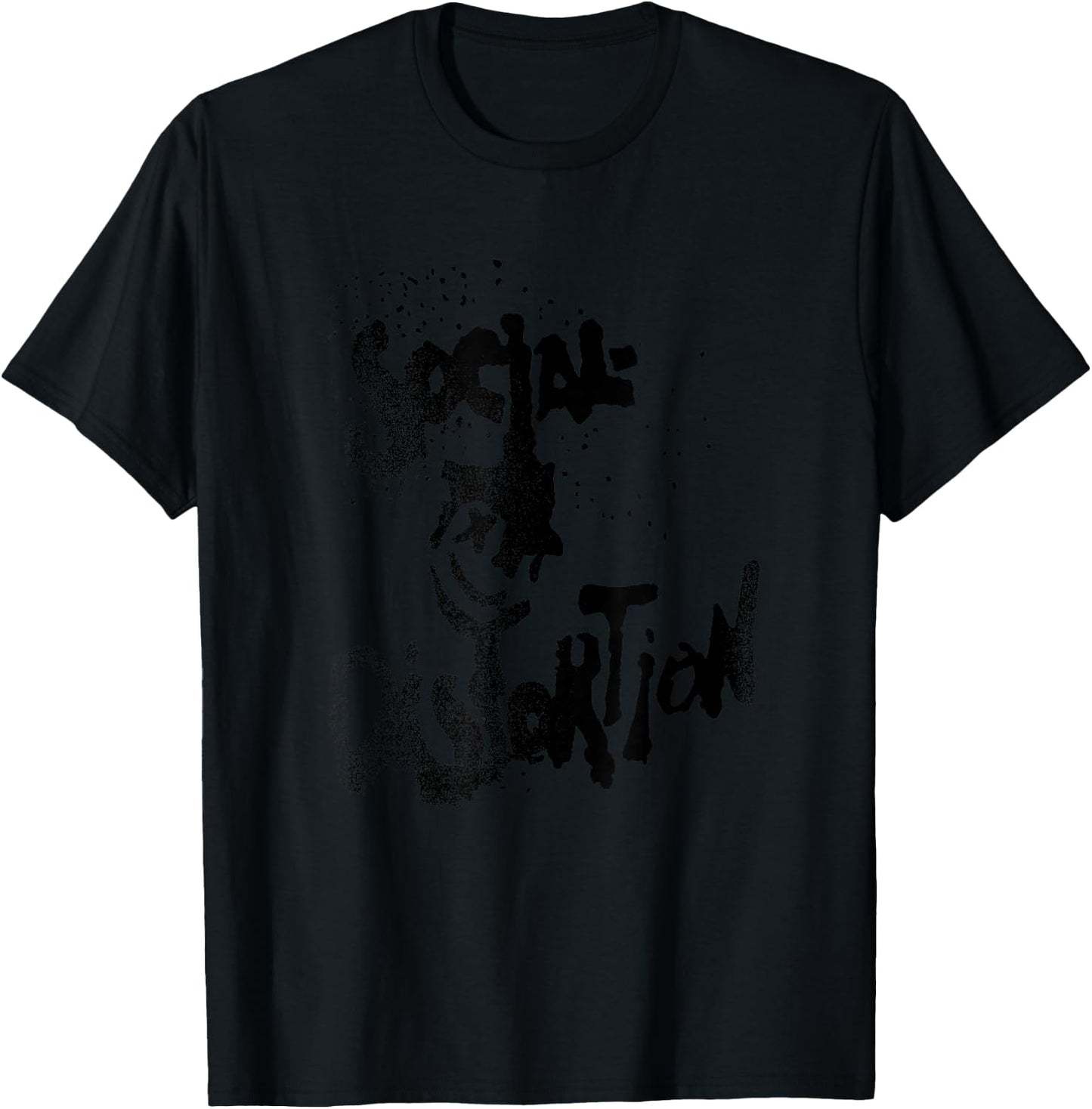 Official Social Distortion Black Splatter Smiley T-Shirt - T-Shirt | Black