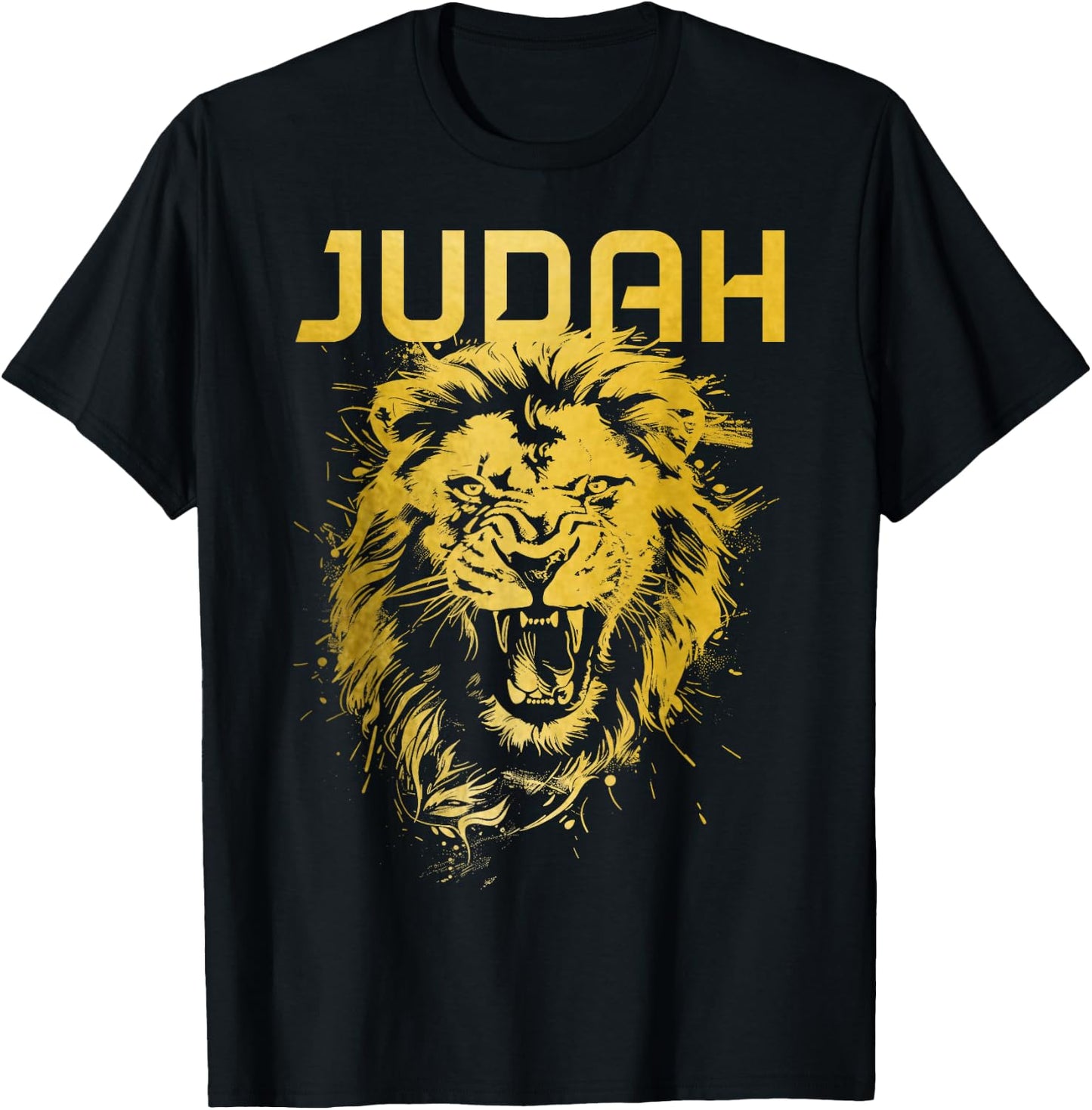 Lion Of Judah Hebrew Israelite Christian Jewish African YHWH T-Shirt - T-Shirt | Black