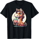 Kawaii Horses Bubble Tea Boba Horse T-Shirt - T-Shirt | Black