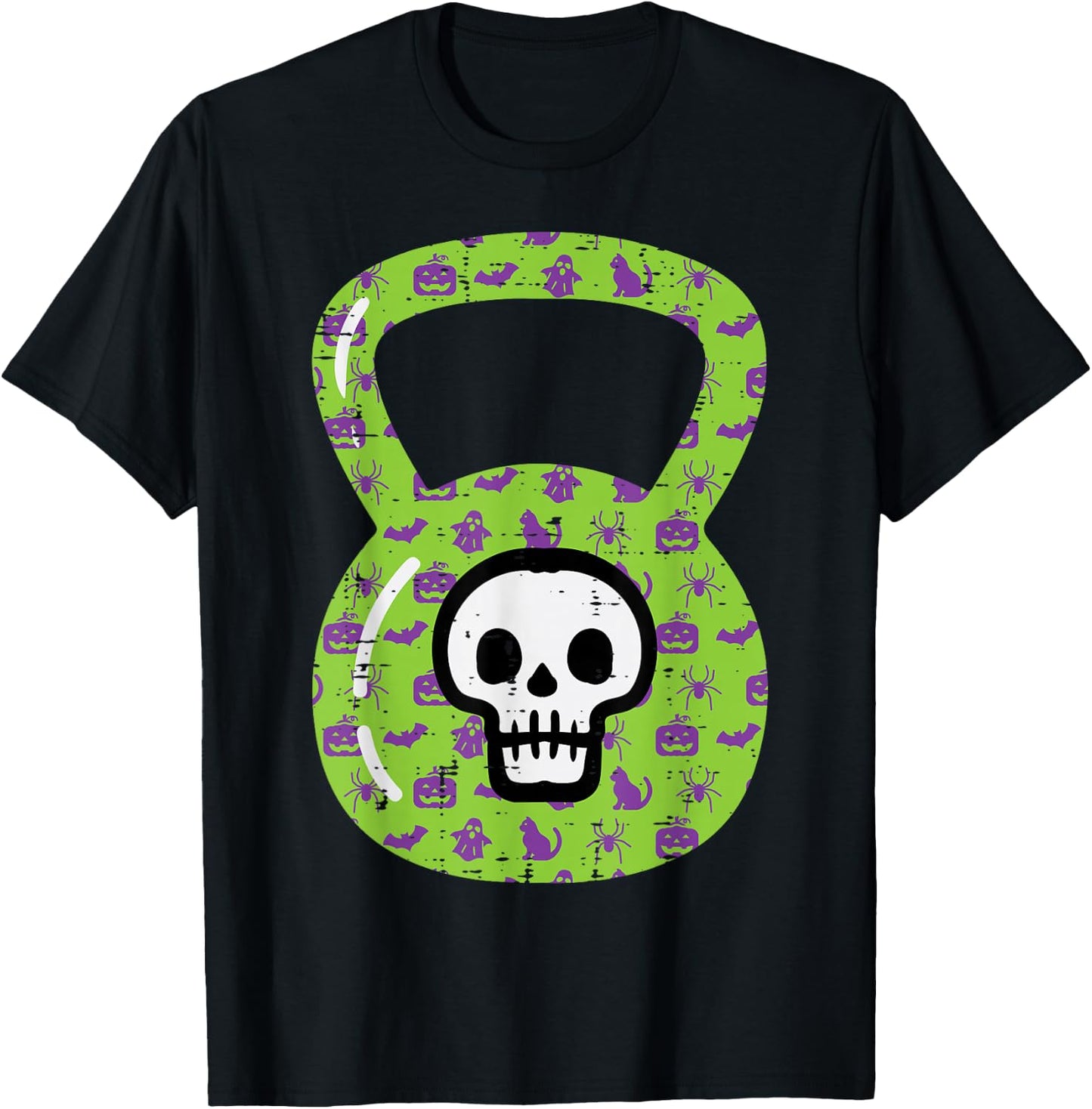 Halloween Gym Kettlebell Workout Exercise Costume Women Men T-Shirt - T-Shirt | Black