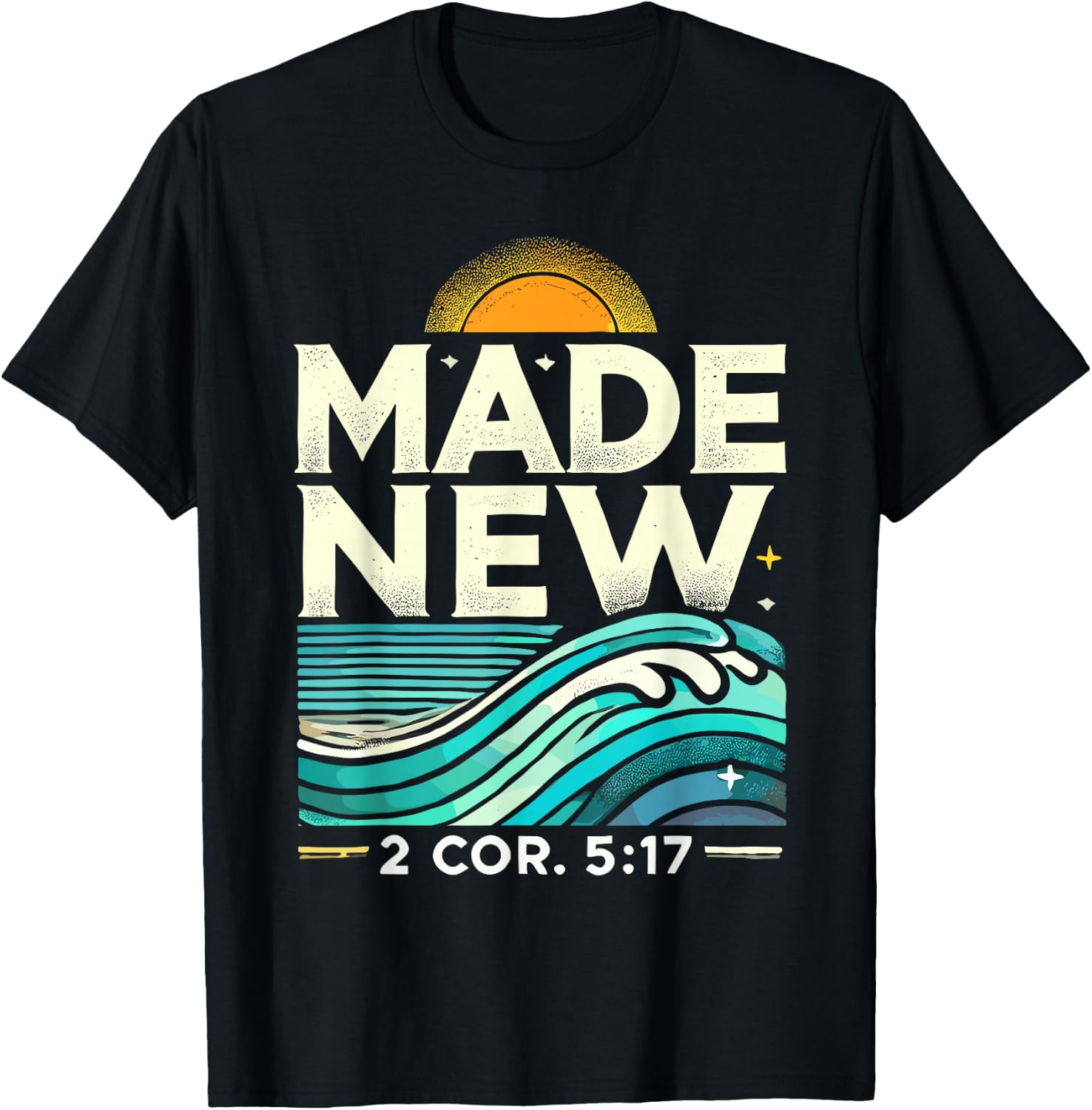 Made New Baptism Shirt Christian Shirts For Youth Baptized T-Shirt - T-Shirt | Black