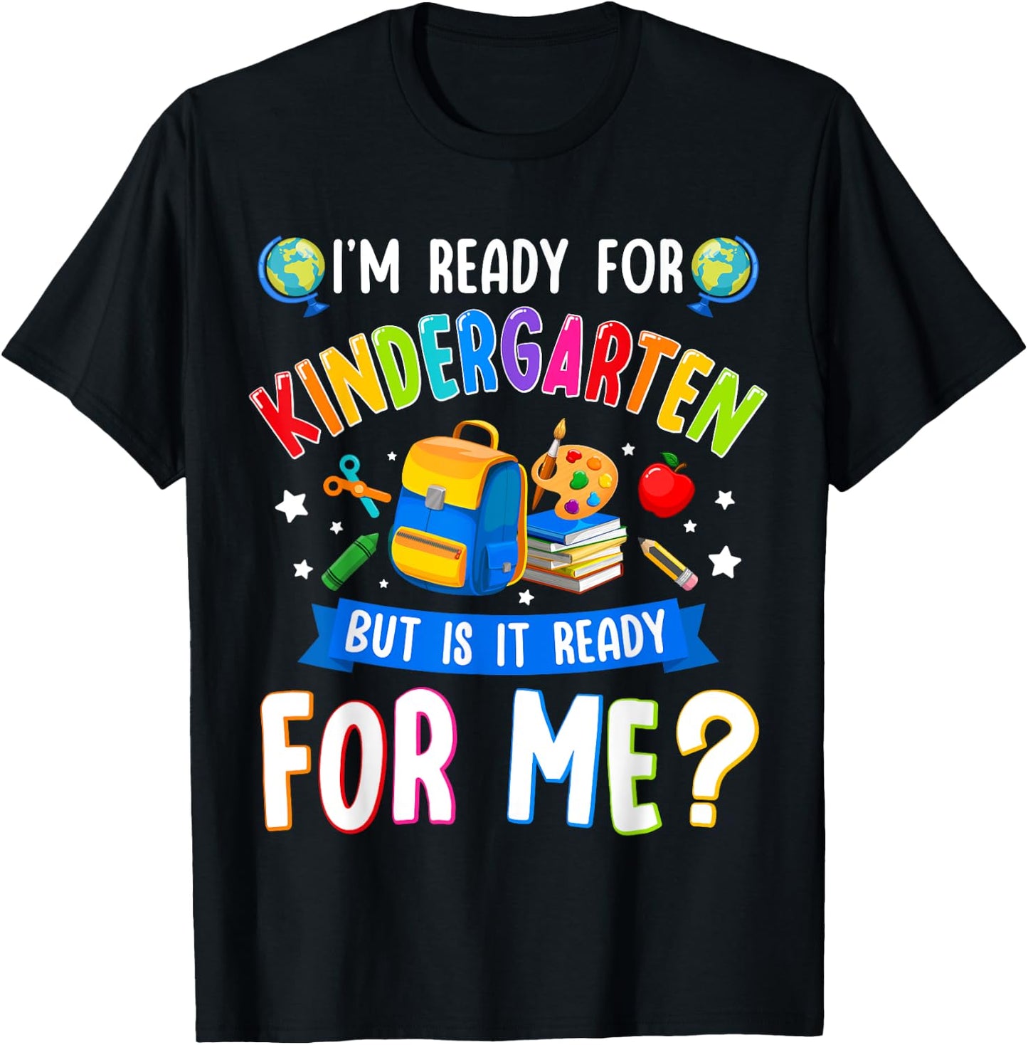 Kindergarten Back To School First Day Of Kindergarten T-Shirt - T-Shirt | Black
