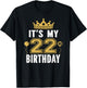 It's My 22nd Birthday Gift 22 Years Old Man And Woman T-Shirt - T-Shirt | Black