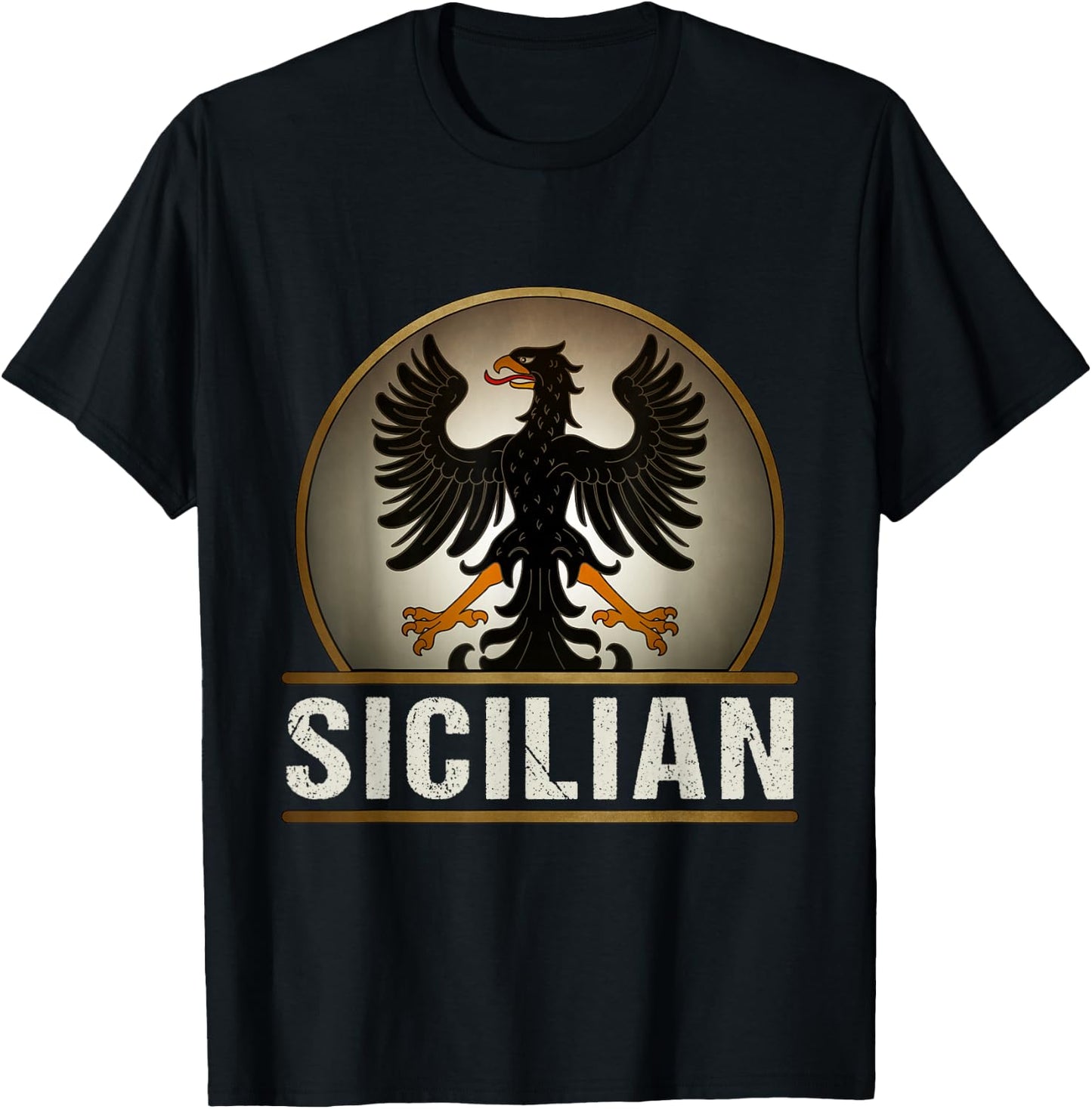 Sicilian Heritage Sicily Heraldry T-Shirt - T-Shirt | Black