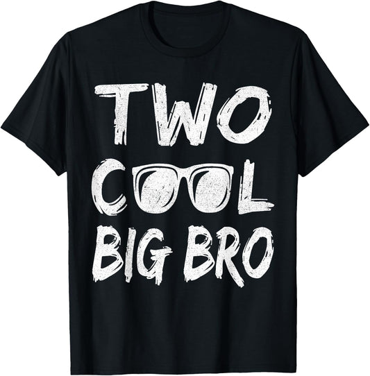 Big Brother Of The Birthday Boy Two Cool 2nd Bday Family T-Shirt - T-Shirt | Black