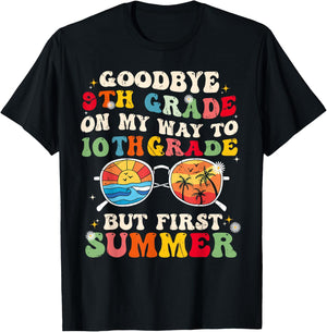 Goodbye 9th grade on my way to 10th grade but first summer Women Kids T-Shirt - T-Shirt | Black
