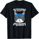 Steph Purry Cat - Funny Basketball Shirt T-Shirt - T-Shirt | Black