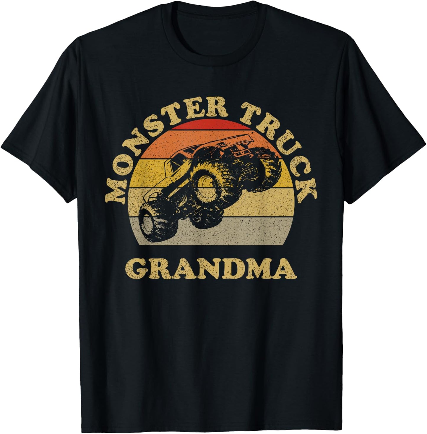 Vintage Monster Truck Shirt Monster Truck Grandma Retro T-Shirt - T-Shirt | Black