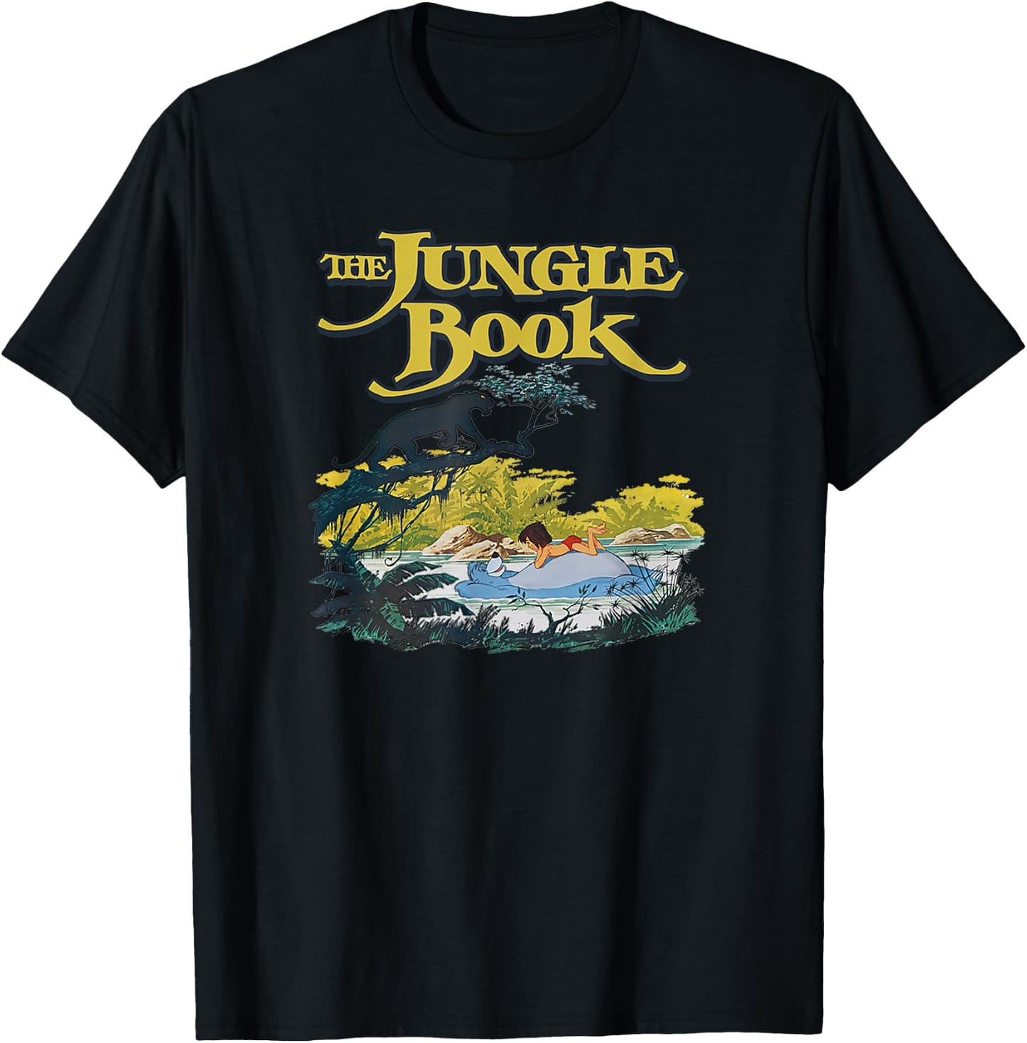Disney The Jungle Book Classic Group Poster T-Shirt - T-Shirt | Black
