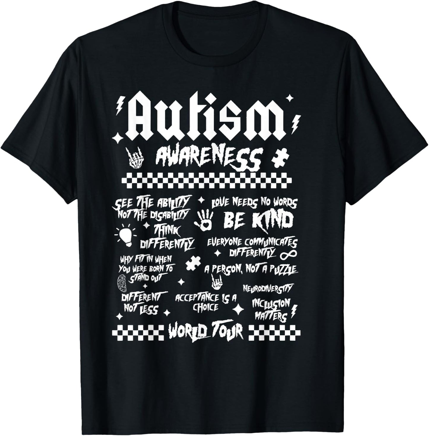 Autism World Tour, Autism Awareness T-Shirt - T-Shirt | Black