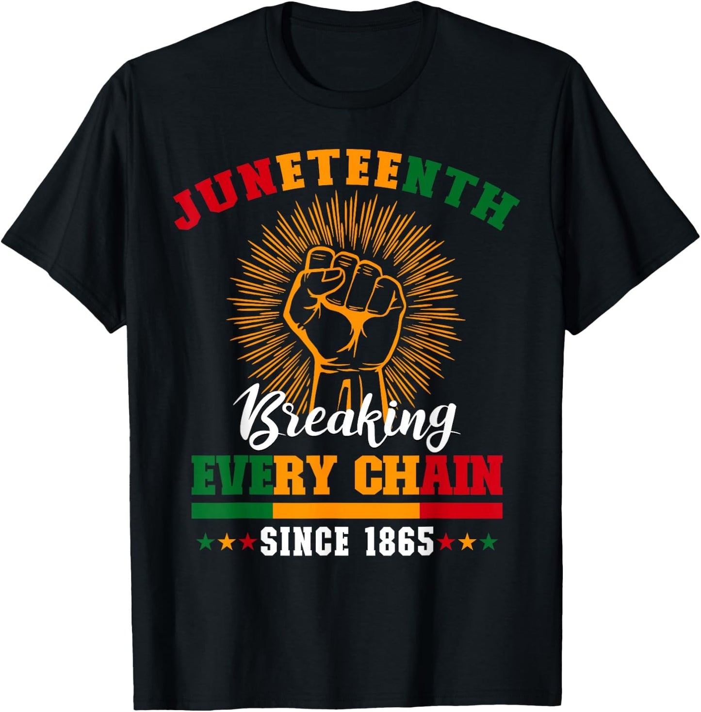 Juneteenth Breaking Every Chain Since 1865 Men Kid T-Shirt - T-Shirt | Black