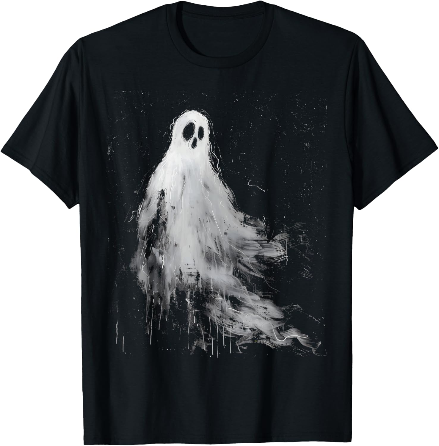 Spirit Ghost Horror Spooky Scary Halloween Grunge Aesthetic T-Shirt - T-Shirt | Black