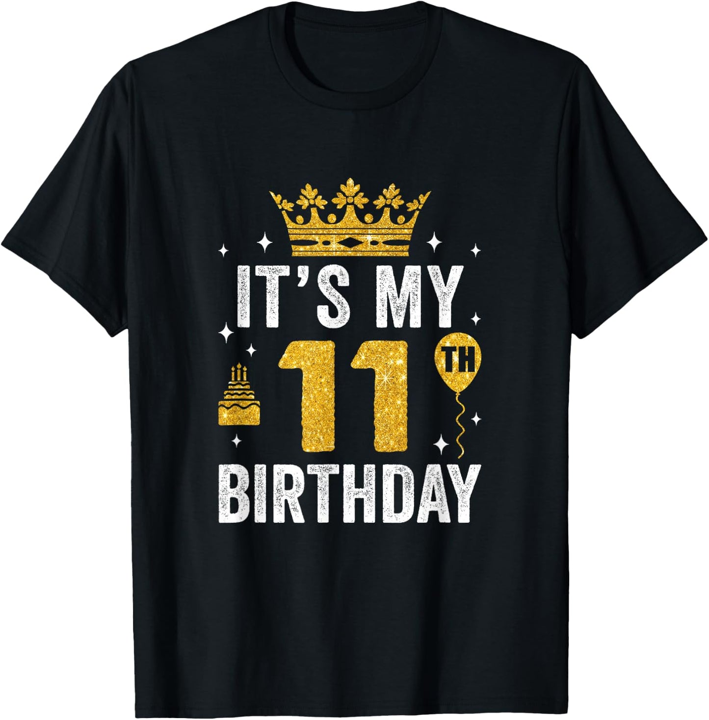 It's My 11Th Birthday Idea For 11 Years Boys And Girls T-Shirt - T-Shirt | Black