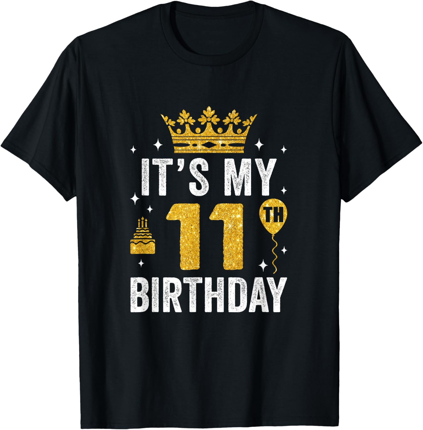 It's My 11Th Birthday Idea For 11 Years Boys And Girls T-Shirt - T-Shirt | Black