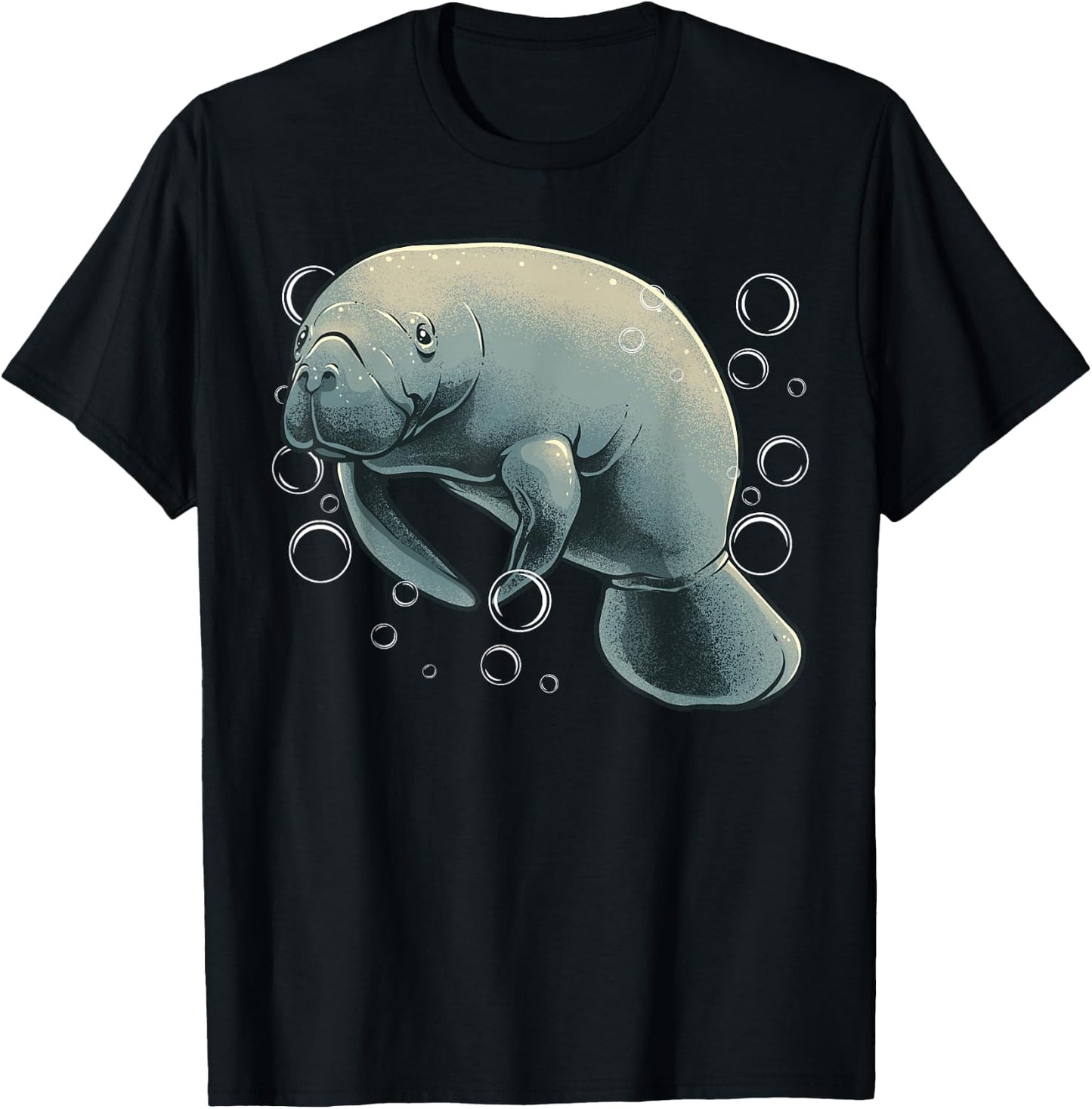 Manatee Design Women Boys Girl Sea Cow Lover Manatee T-Shirt - T-Shirt | Black