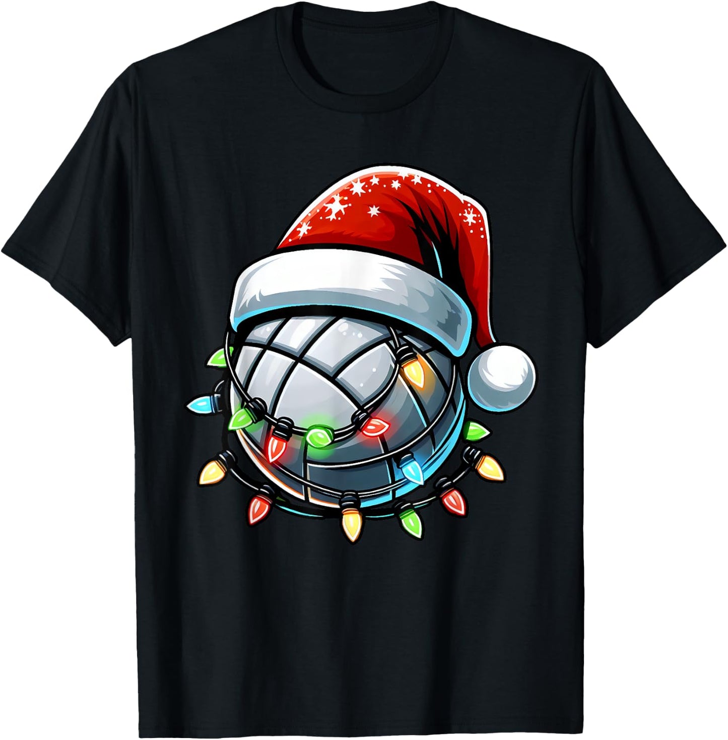 Christmas Volleyball Xmas Santa Volleyball Lover Boys Kids T-Shirt - T-Shirt | Black