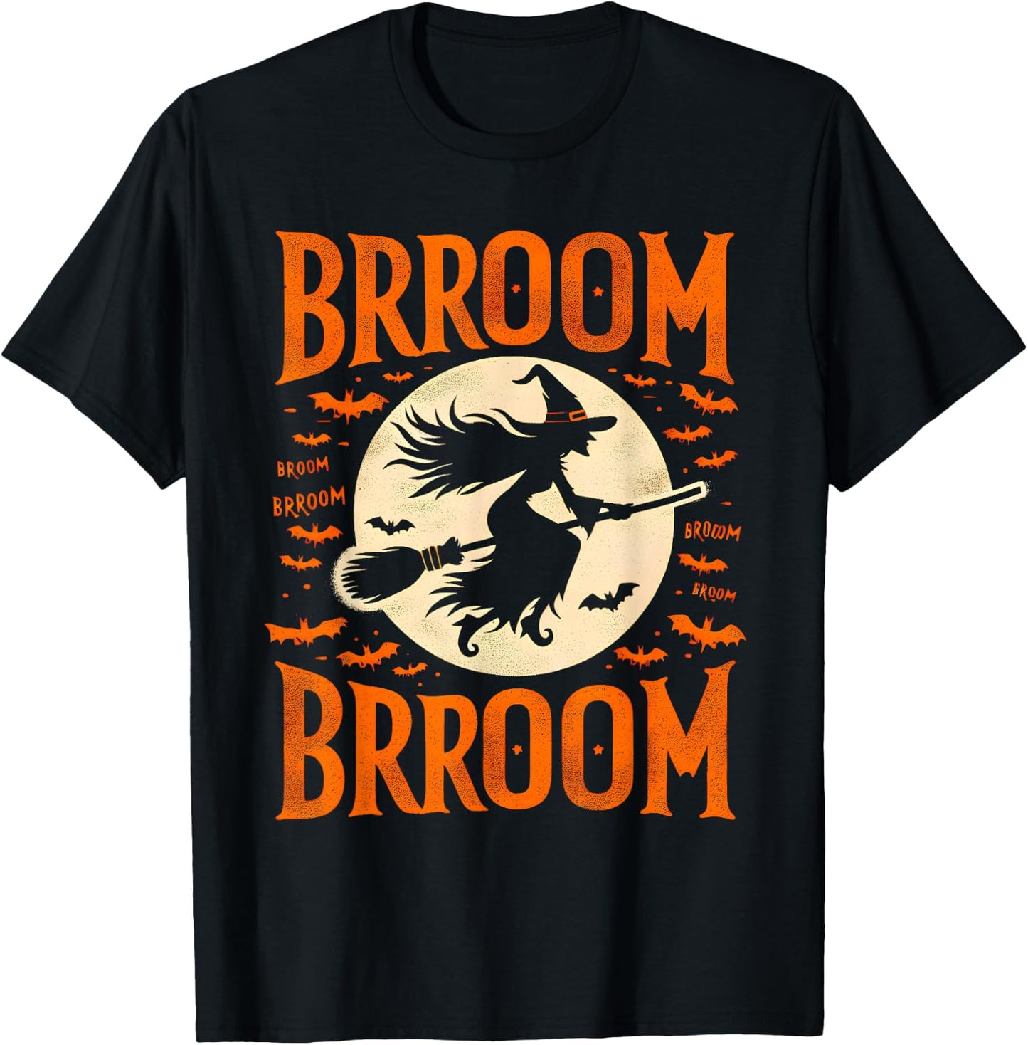 Halloween Brooms Spooky Witch T-Shirt - T-Shirt | Black