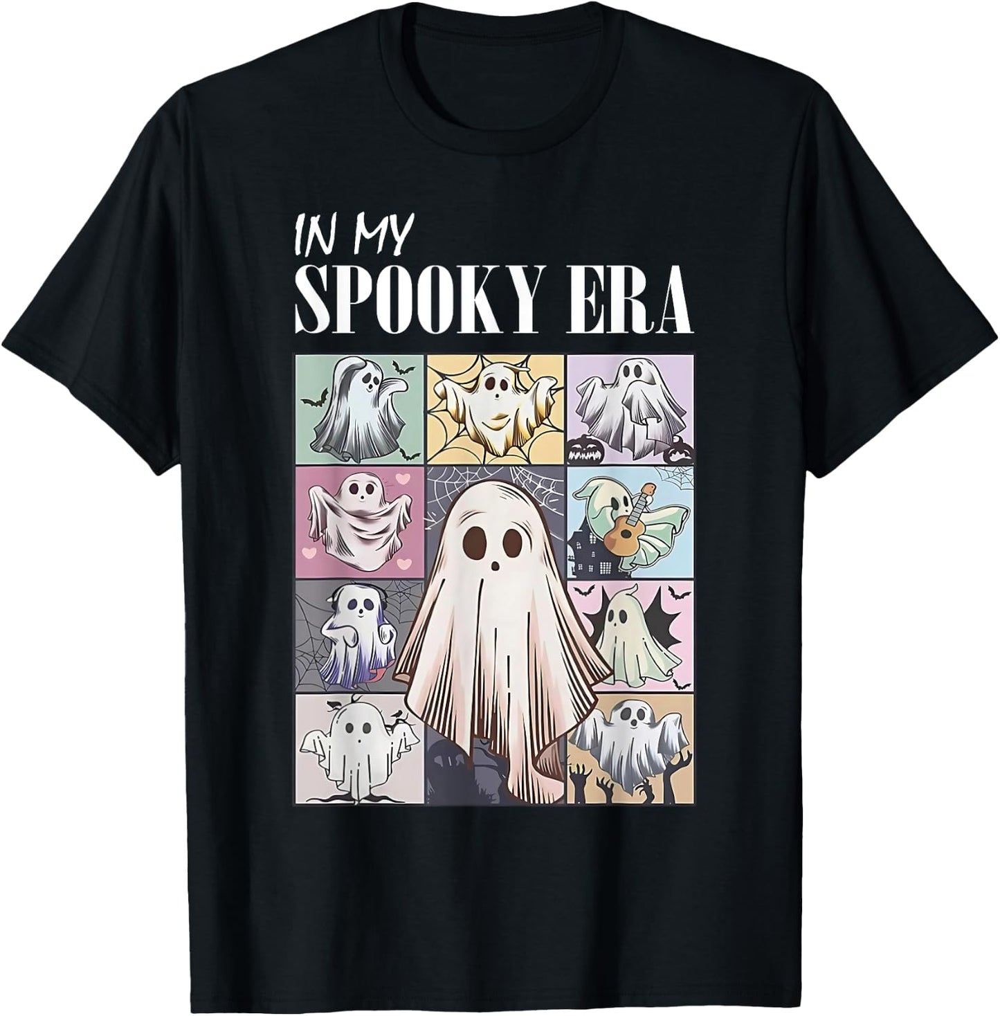 In My Spooky Era Spooky Season Funny Ghost Halloween T-Shirt - T-Shirt | Black