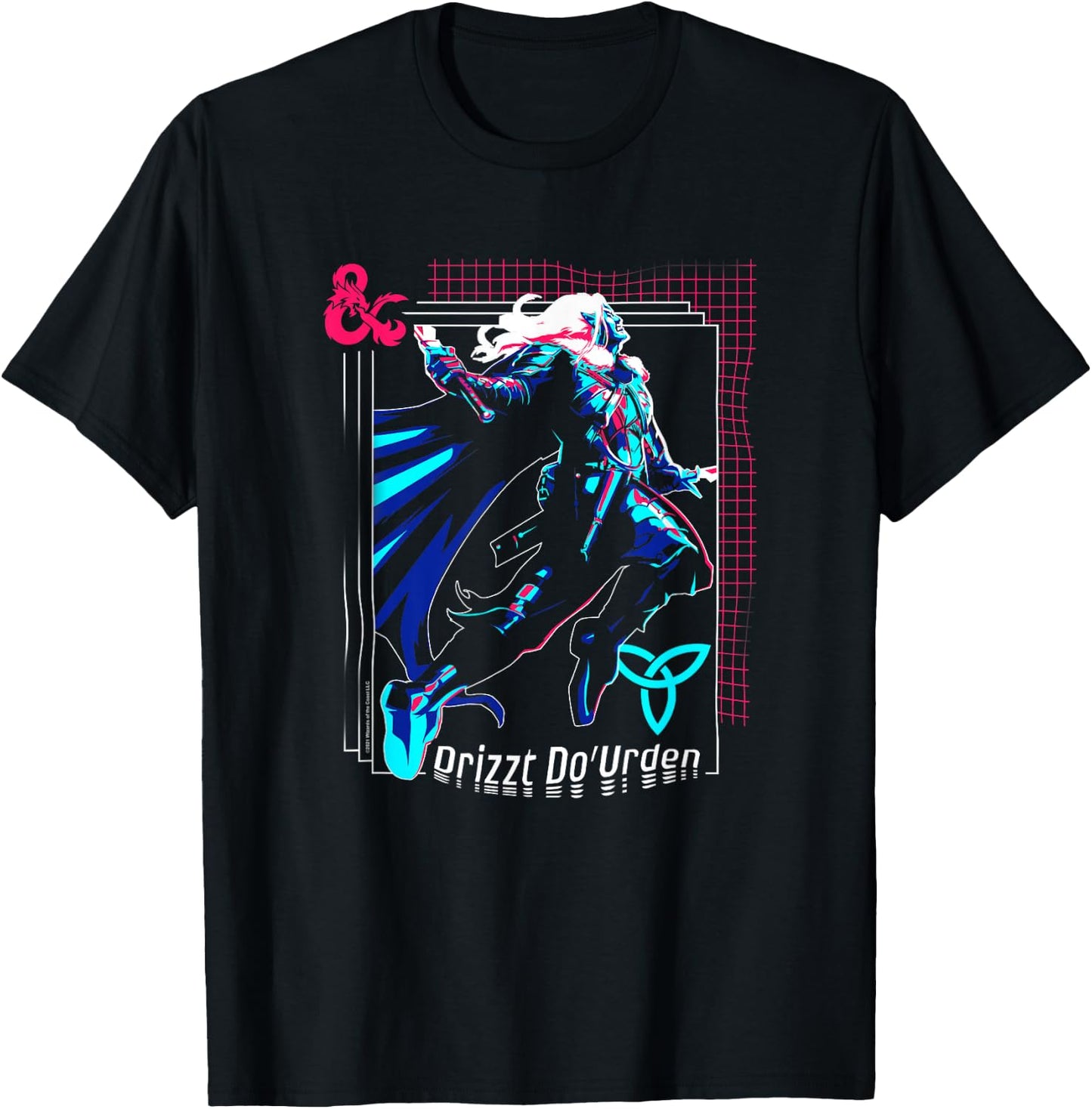 Dungeons & Dragons Drizzt Do'Urden Color Pop T-Shirt - T-Shirt | Black