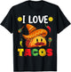 Mexican Cinco De Mayo Shirt I Love Tacos T-Shirt - T-Shirt | Black