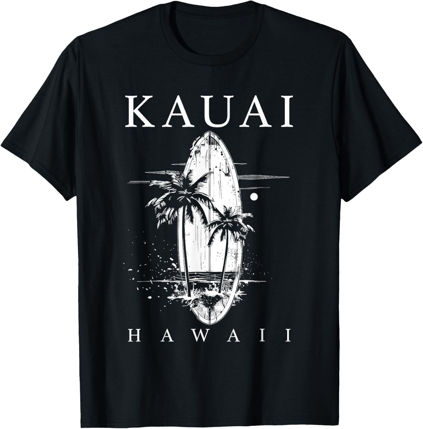 Kauai Hawaii Surf Hawaii Vintage Surfer T-Shirt - T-Shirt | Black