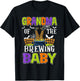 Grandma Of The Brewing Baby Halloween Witch Baby Funny T-Shirt - T-Shirt | Black